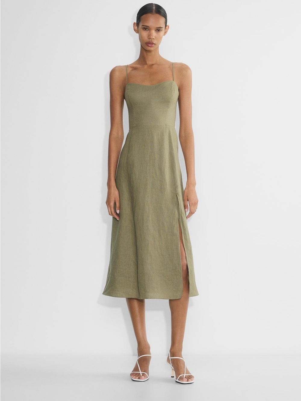 Aritzia Wilfred Barrafina Linen Dress